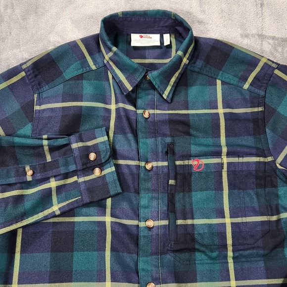 Other - Fjallraven Fjallglim Shirt Mens Small Plaid Button Down Outdoor Flannel Hiking